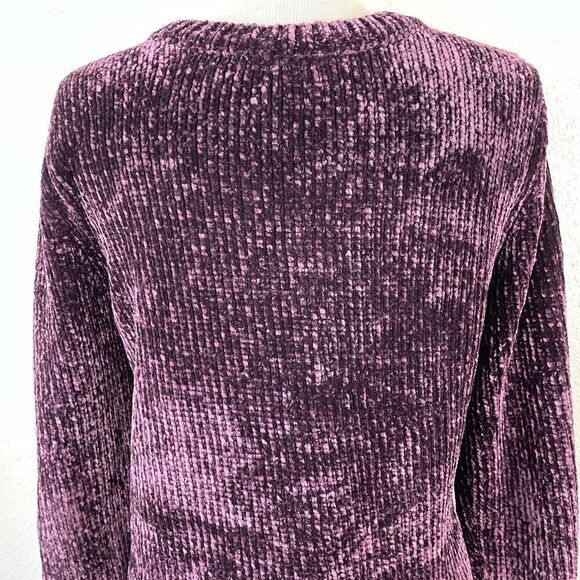 Orvis Purple Polyester Chenille Sweater Size M EUC - Picture 6 of 8